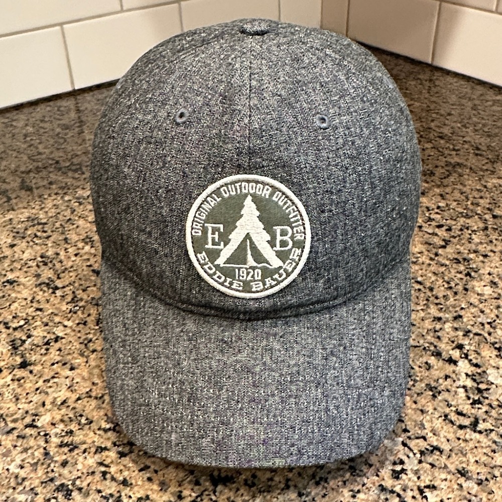 Eddie Bauer Hat Baseball Cap Men's One Size Adjustable Heather Gray Cotton